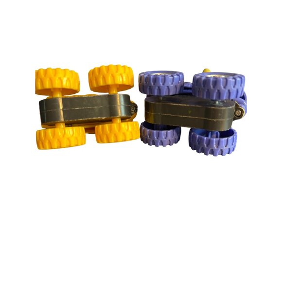 Spark Create Imagine 2 Dino Monster Trucks Yellow Purple Mouths Move Toys Cars - Picture 6 of 6